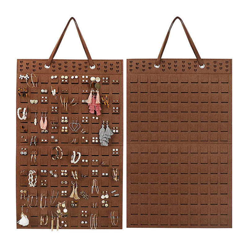 Necklace Ring Felt Pouch Stud Earrings Organization Hanging Bags Bracelet Storage Bag Wall-mounted