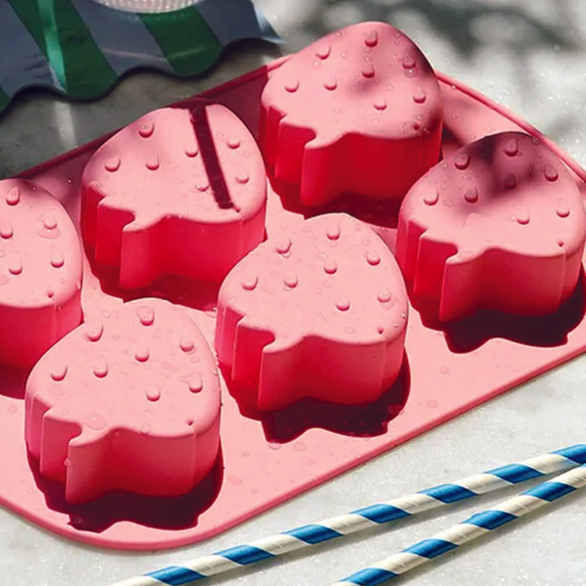 Tala Silicone Strawberry Ice Mould - 6 Shapes