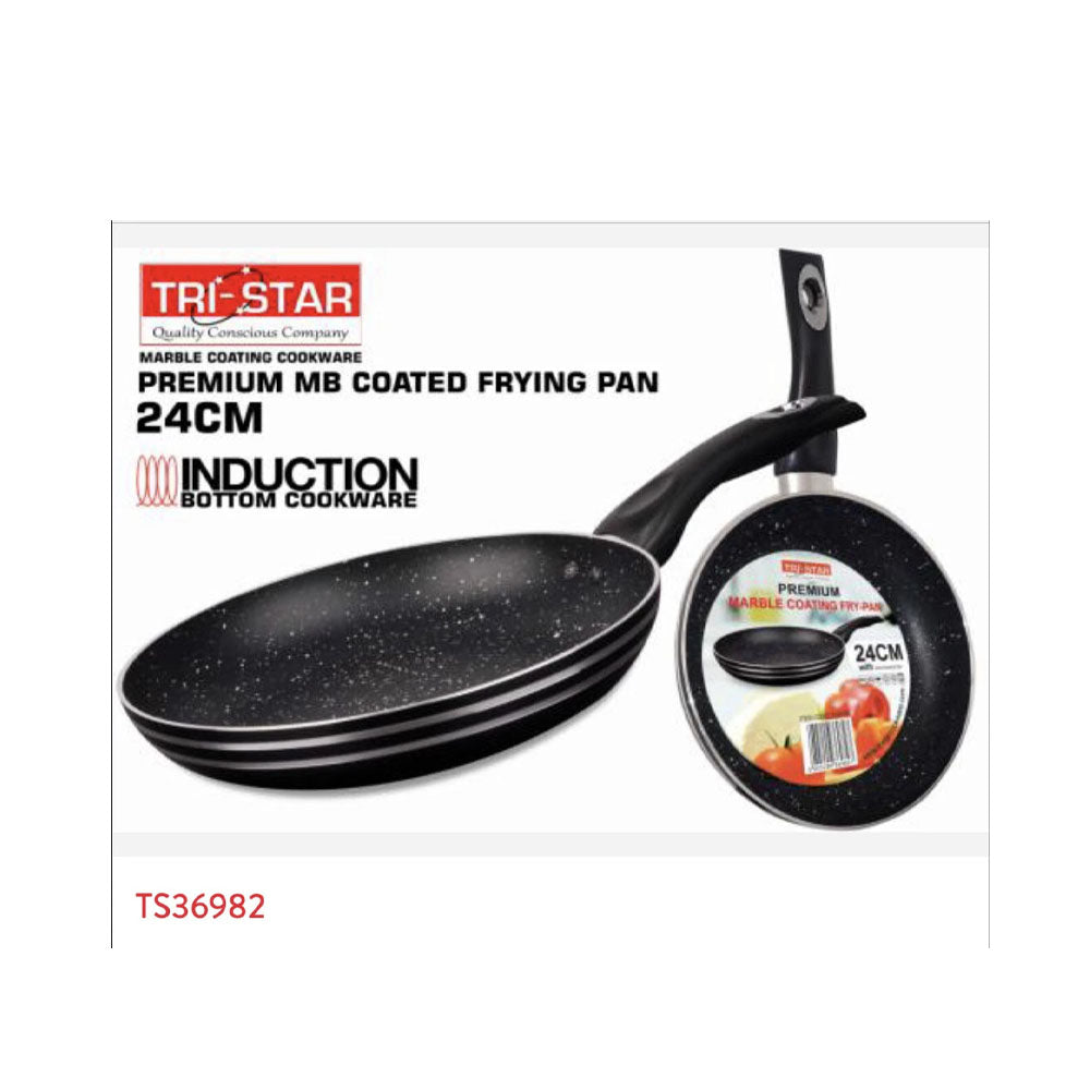T/Star Premium Marble Coating Deep Fry Pan 24cm