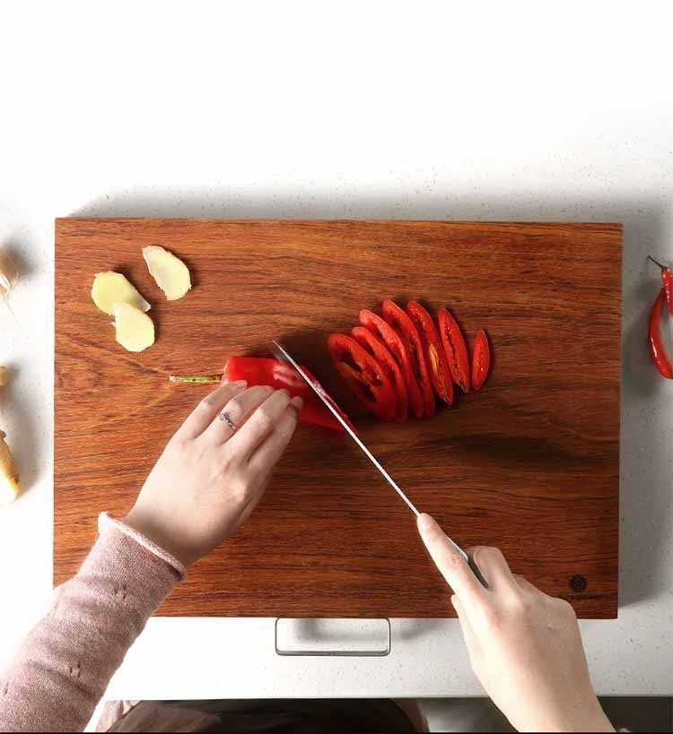 Premium Rosewood Chopping Board - Large Wooden Cutting Board 38x25cm