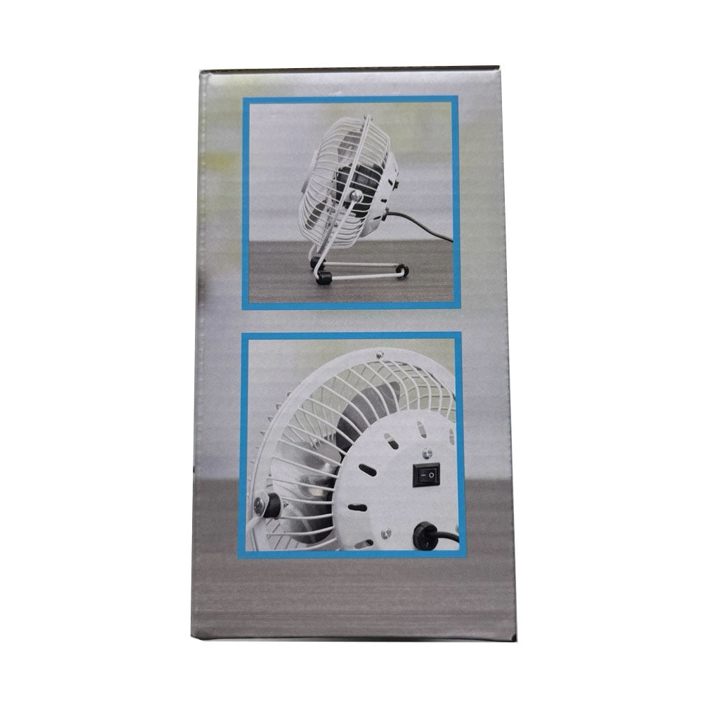 Status 4" White Mini USB Fan