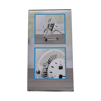 Status 4" White Mini USB Fan