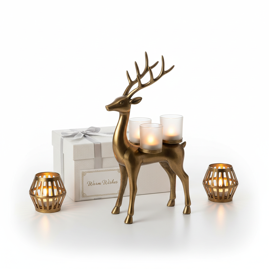 Deer Tealight Candle Gift Set