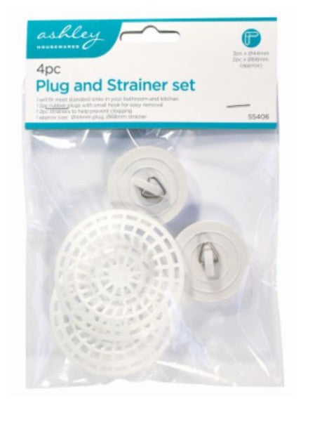 Ashley Plug & Strainer Set – 4 Pieces